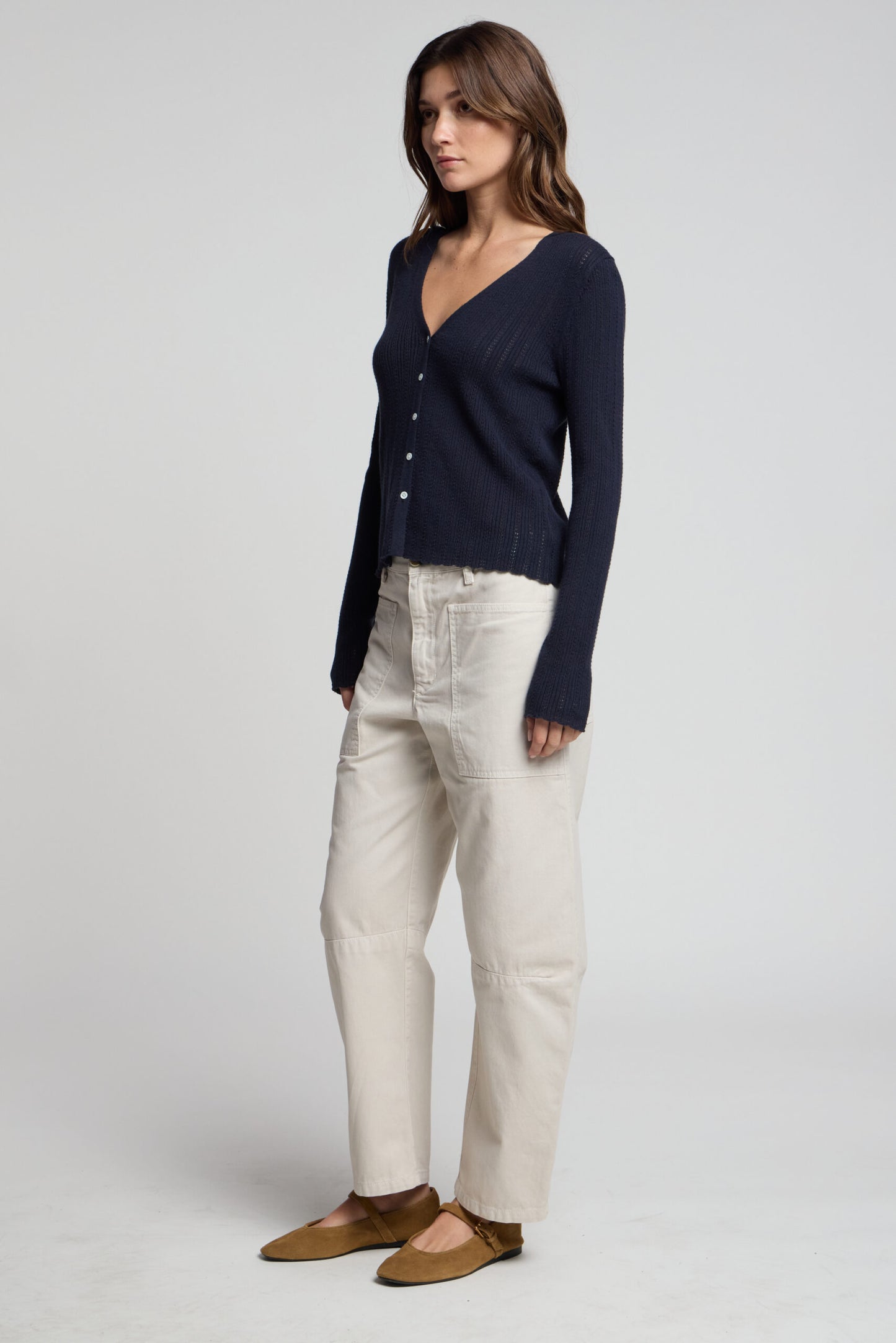 Velvet - Ottilie Cardigan in Navy