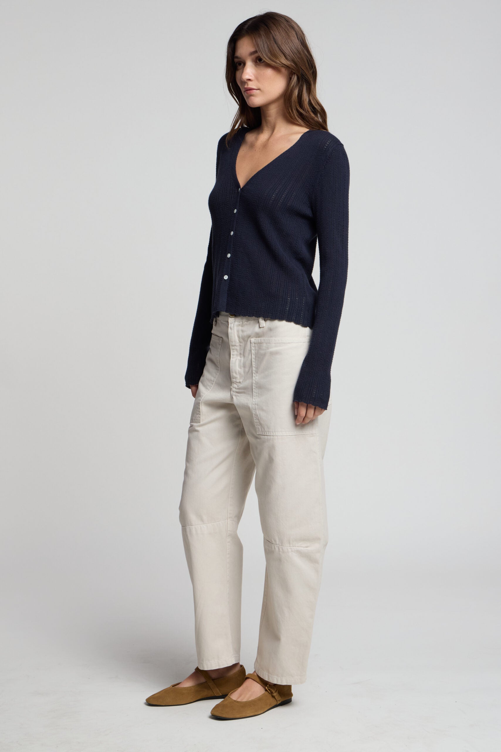 Velvet - Ottilie Cardigan in Navy