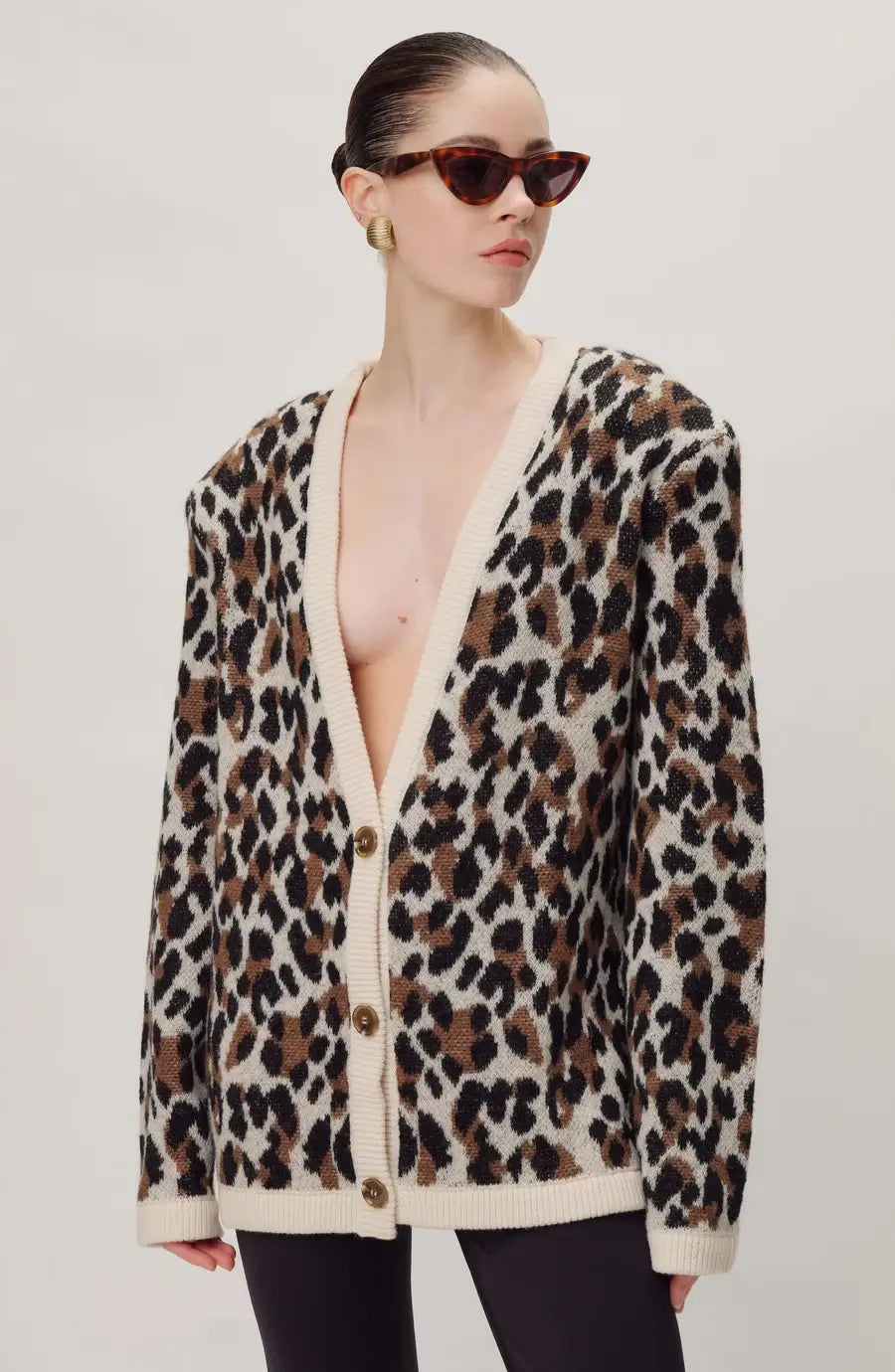 Ronny Kobo - Parmida cardigan in Leopard