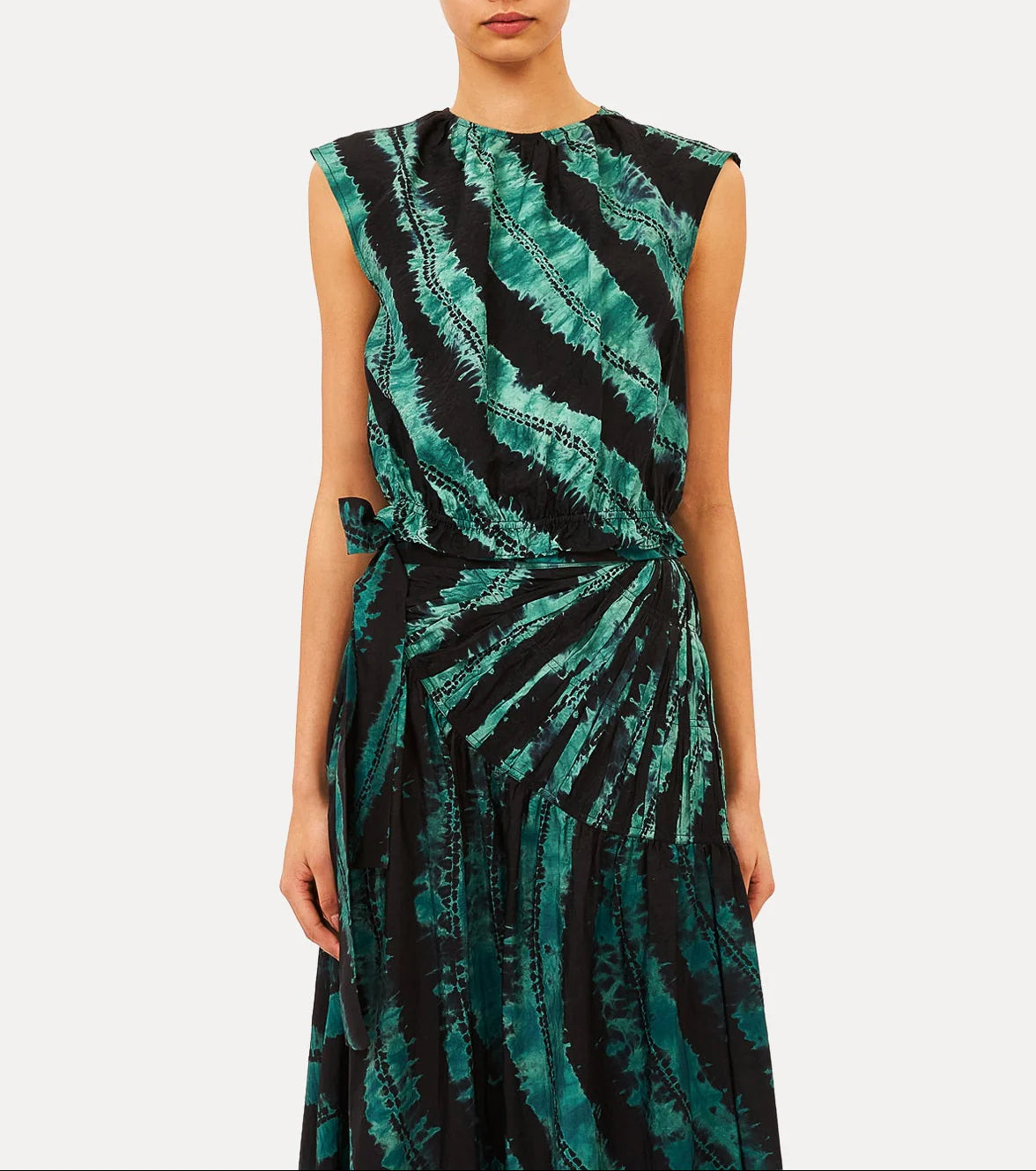 Ulla Johnson - Kaia Shibori Dyed Top in Malachite