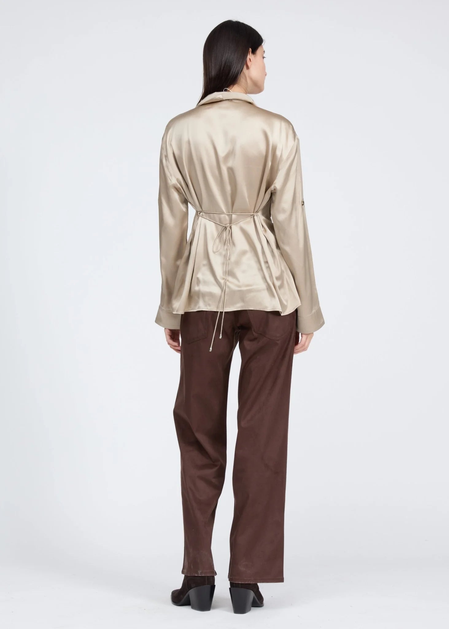 Rag & Bone - Sonny Silk Blouse in Sand
