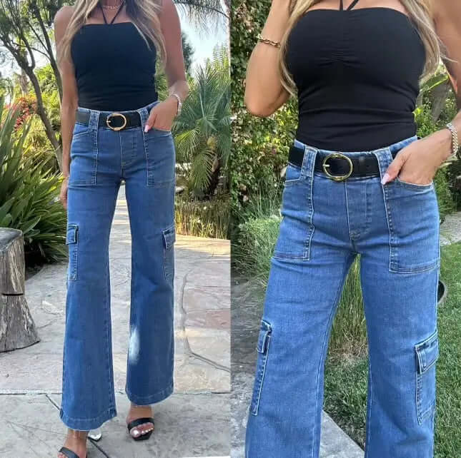 Randi Pant in blue denim