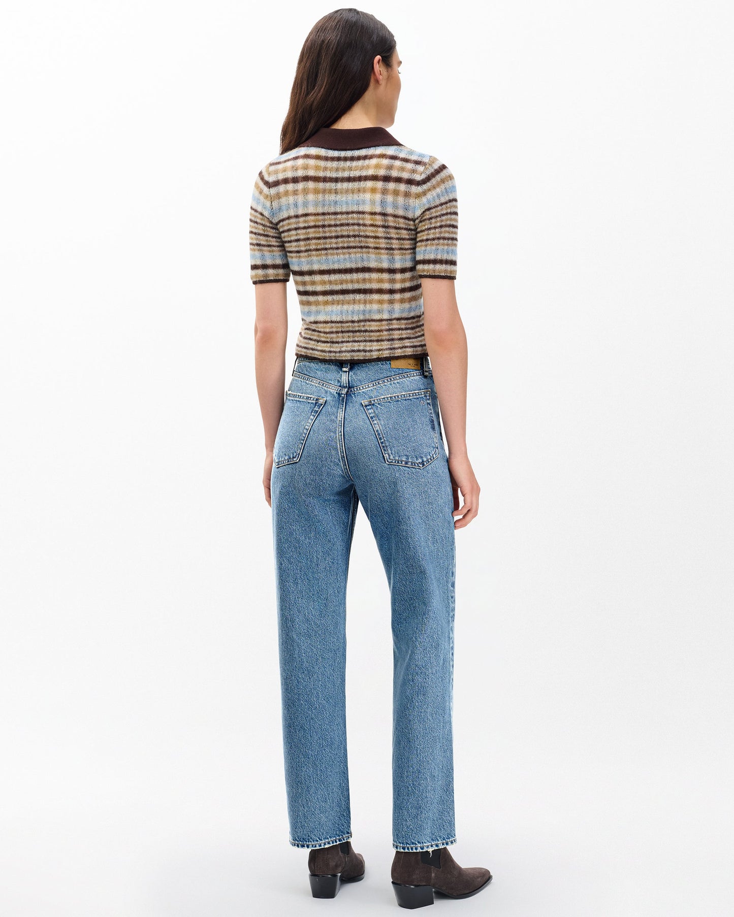 Rag & Bone - Shea High rise relaxed Straight jean in Ithaca wash