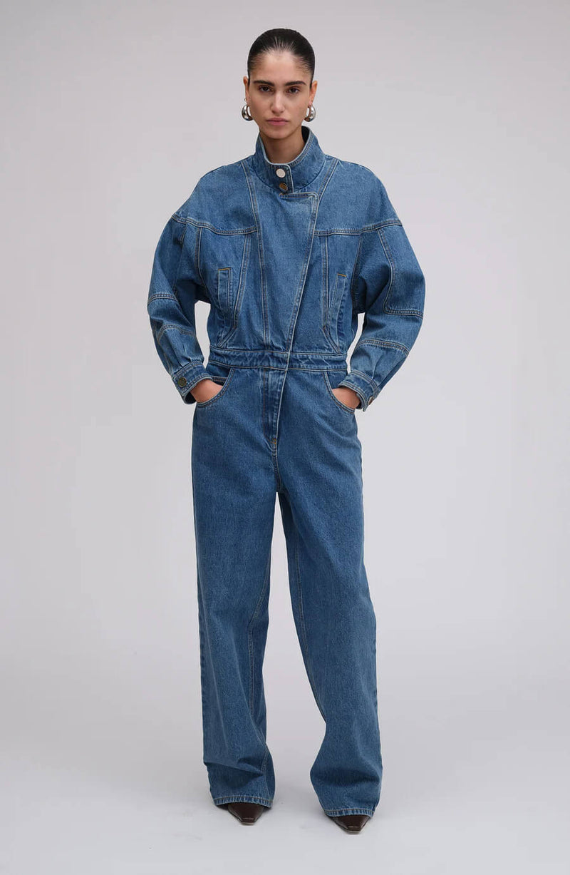 Ronny Kobo Jumpsuit  "Eugene" in Lightwash Blue denim