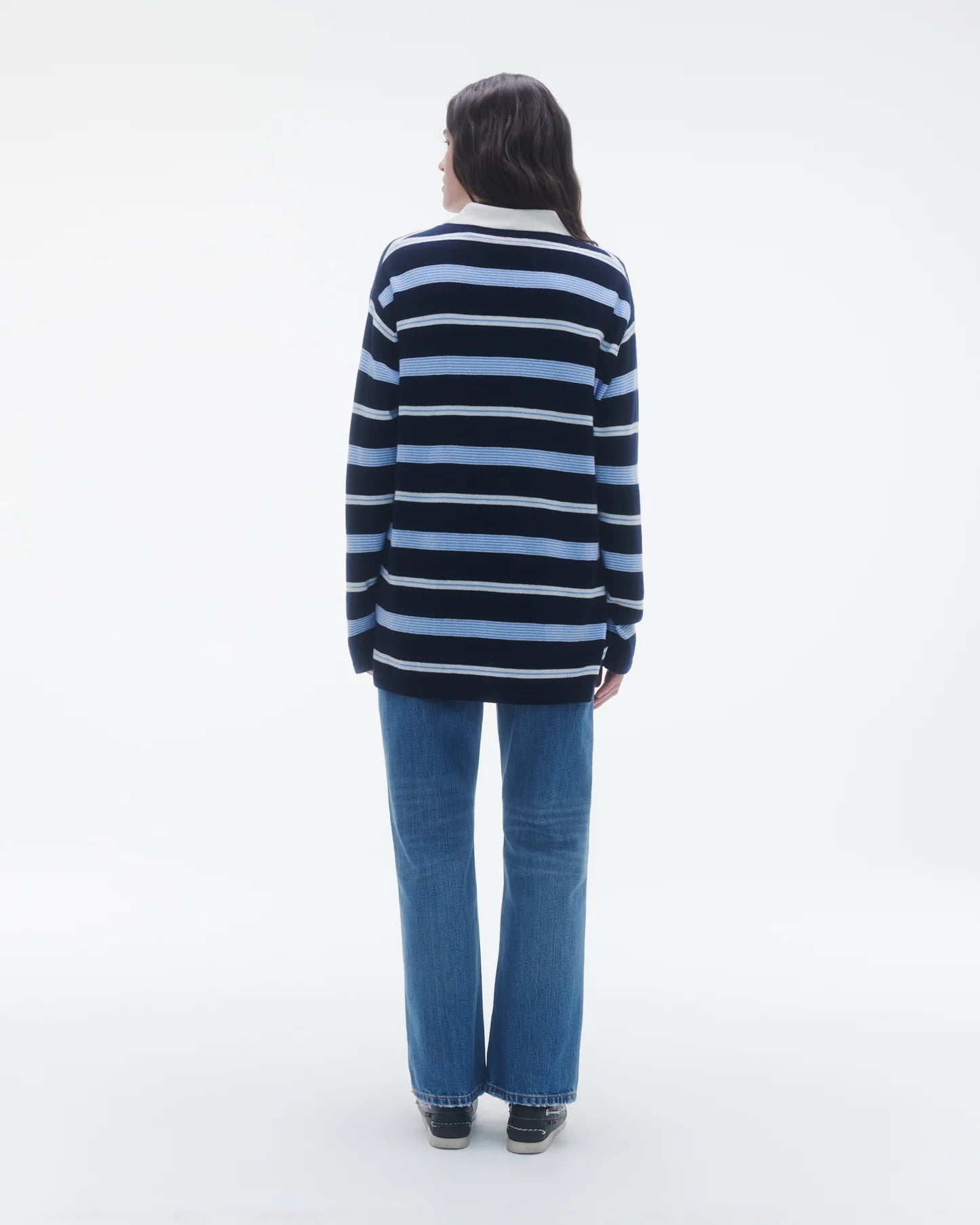 Guest in Residence - Striped Rugby Shirt in Midnight Combo