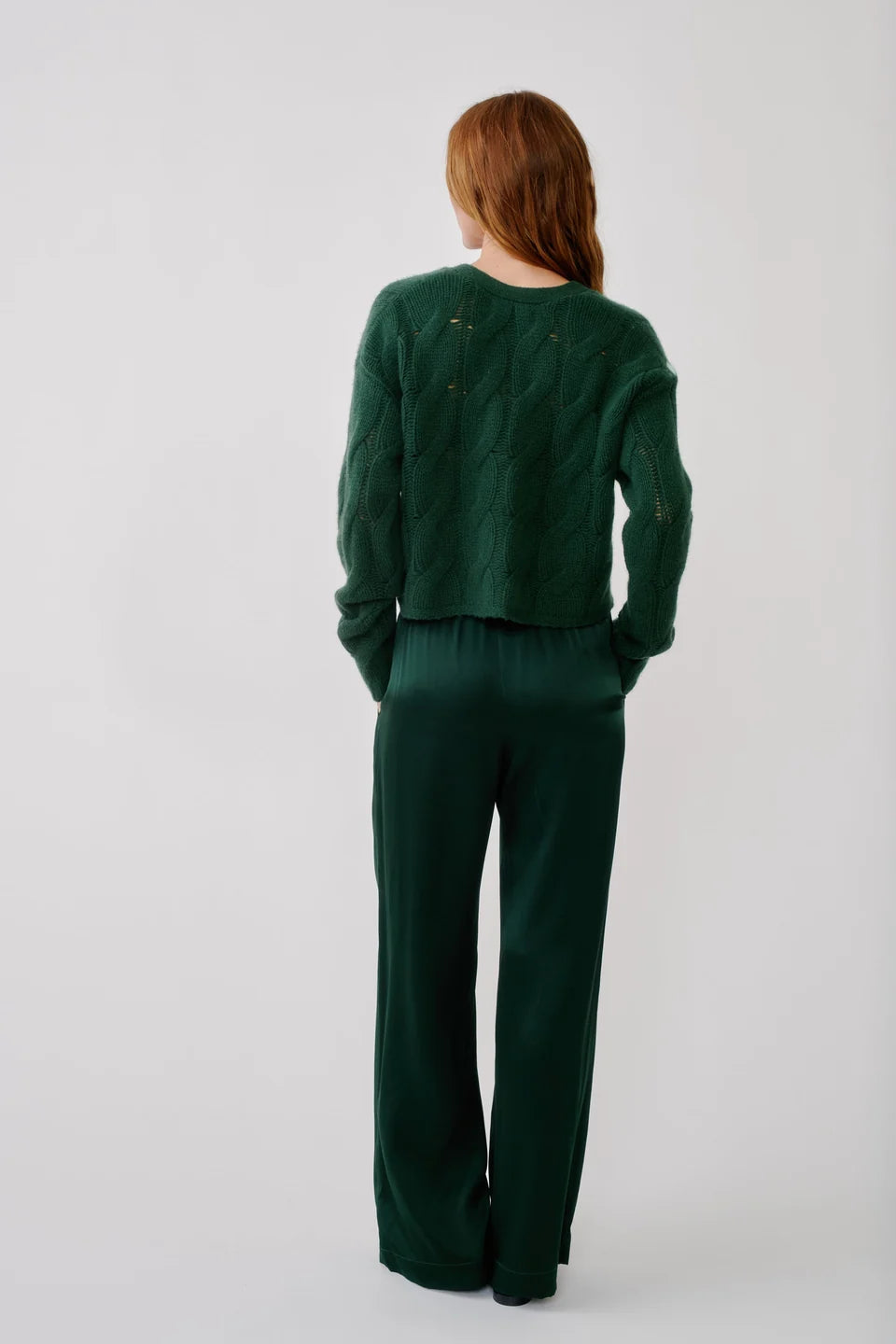 SABLYN - Brynn Silk Pant in Hunter green