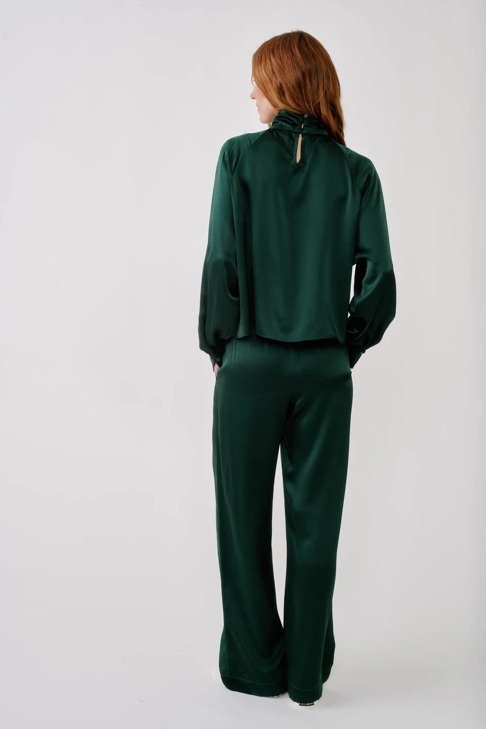 SABLYN - Nadine Silk blouse in Hunter green