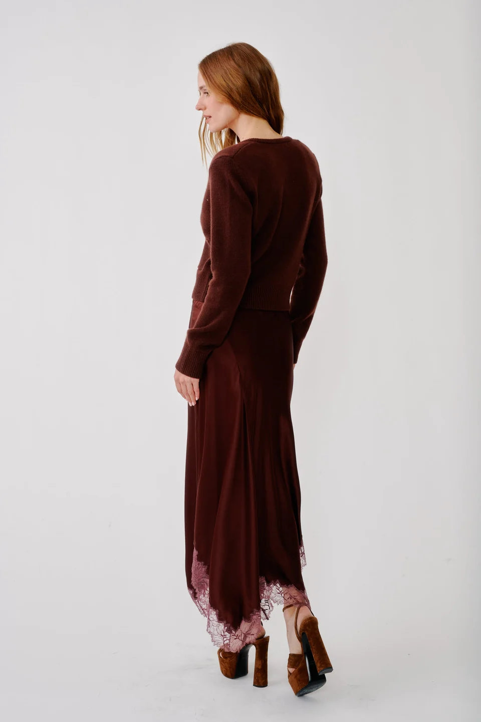 Sablyn - Emilia Shoulder pad Cardigan in Cabernet