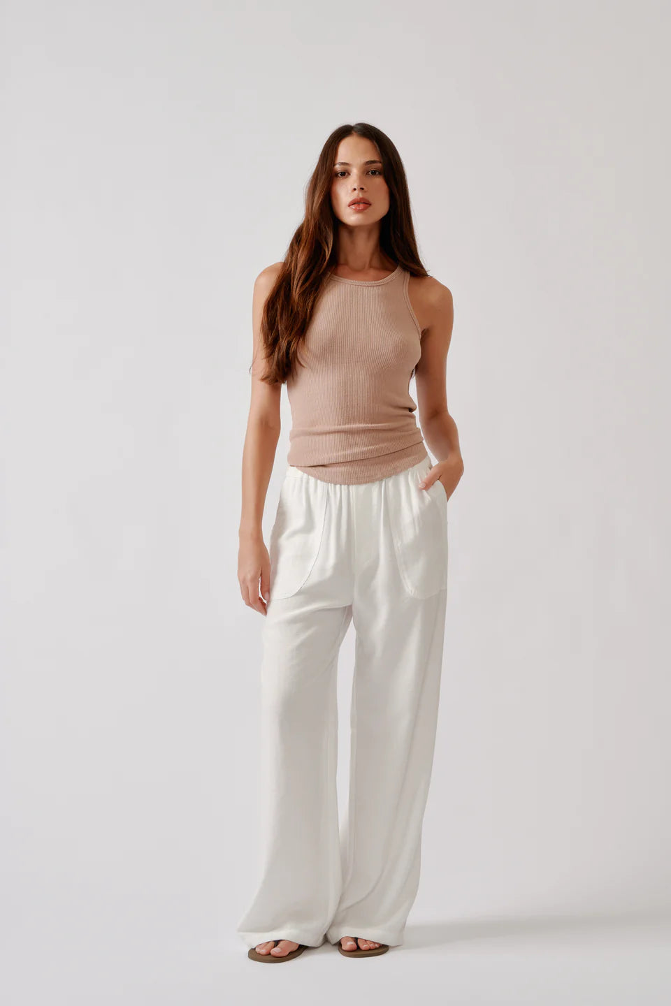 Sablyn - Jameela Racerback Tank in dune