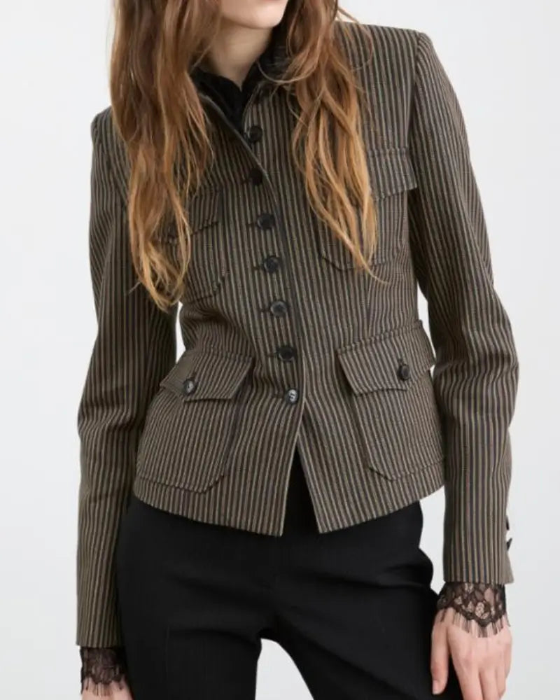 Nili Lotan - Jamison jacket in Vintage Railroad Stripe