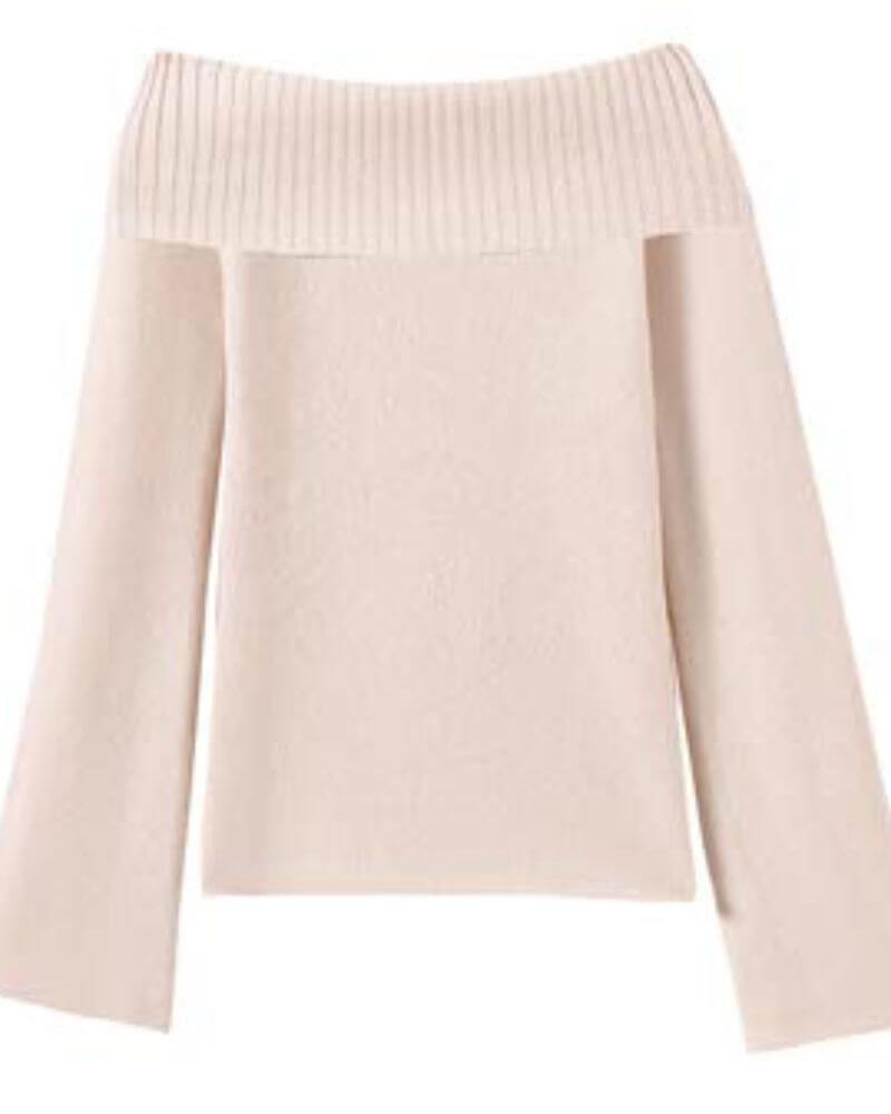 27 Miles - Epona Cashmere Sweater in Cloud