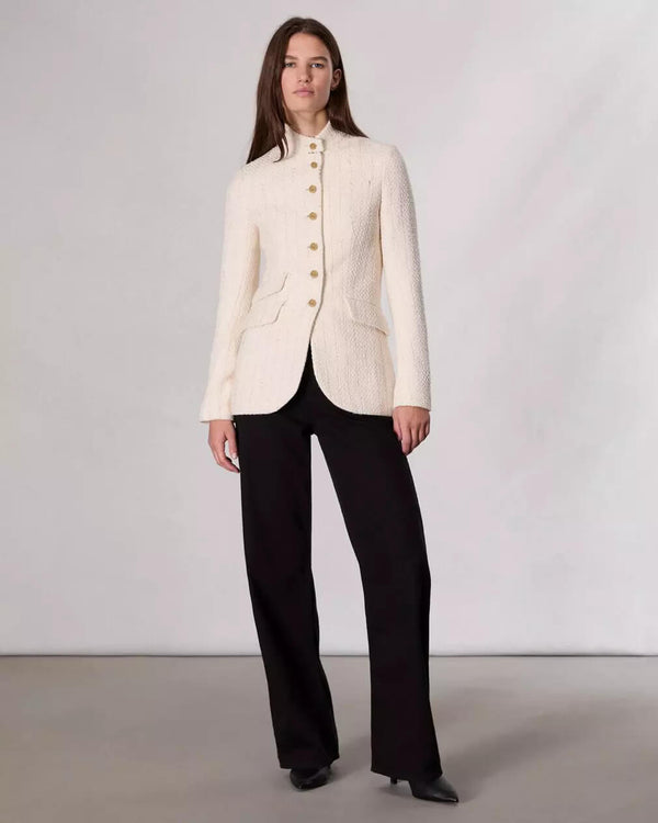 Rag & Bone - Slade Long Tweed Blazer in Ivory