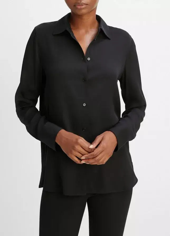 Vince - Slim Fitted Blouse in Black