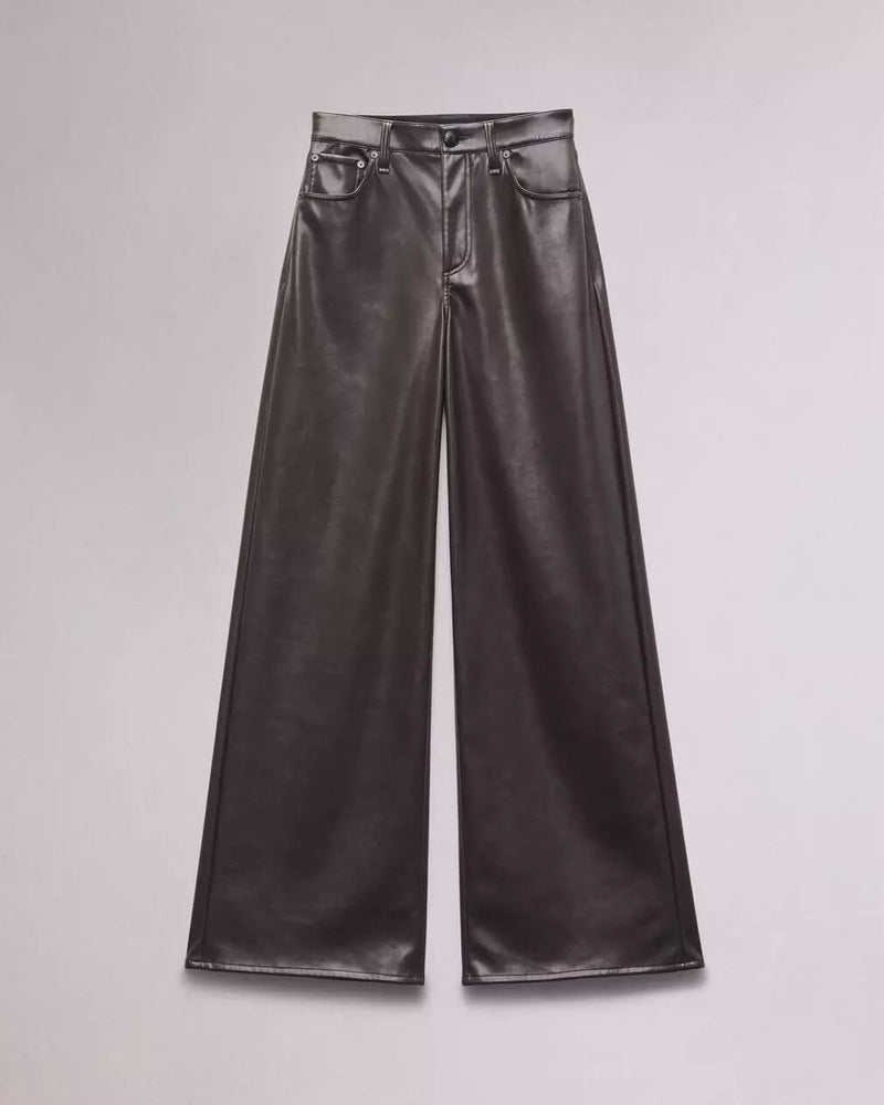 Rag & Bone - Sofie Faux Leather pant in Dk Brown