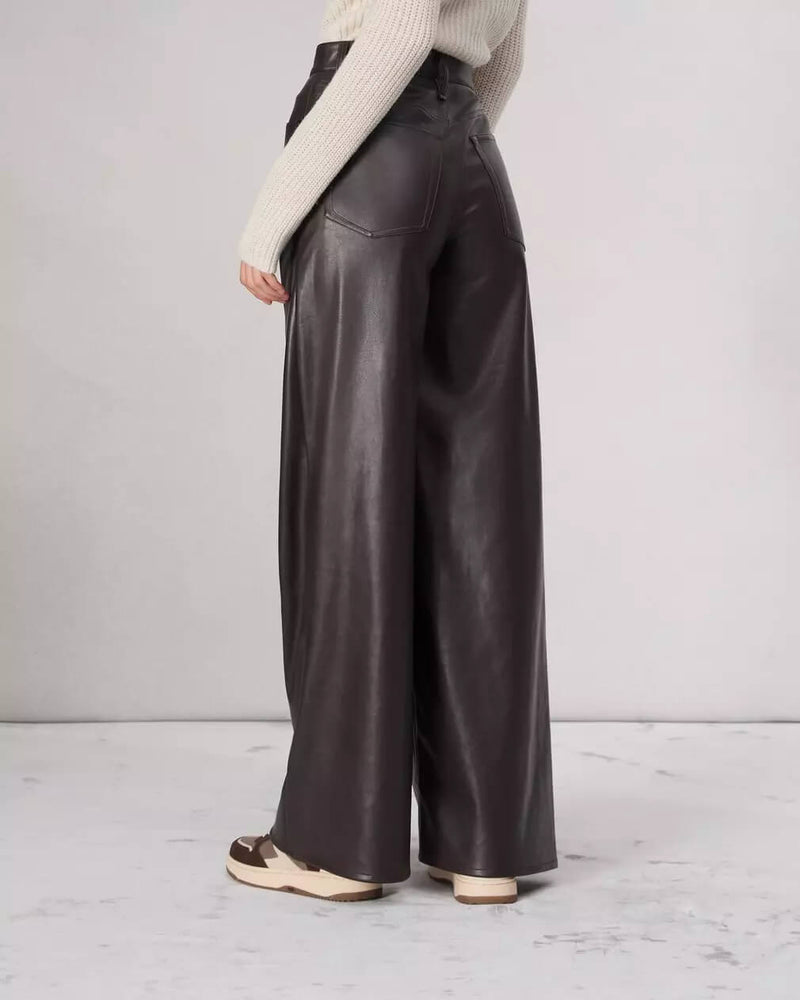 Rag & Bone - Sofie Faux Leather pant in Dk Brown