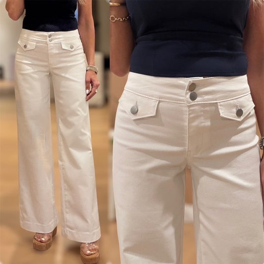 Bevy Flog pants - Stacy pant in white check