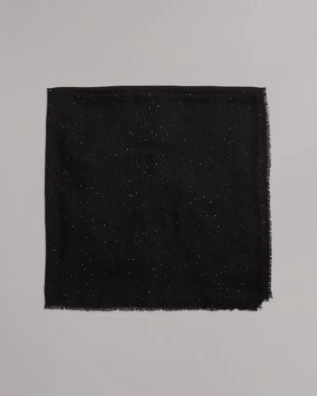 Stella Sequin Scarf in Black