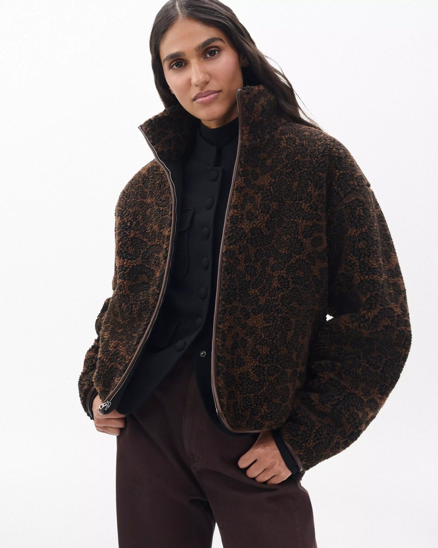 Rag & Bone - Sun leopard sherpa Jacket