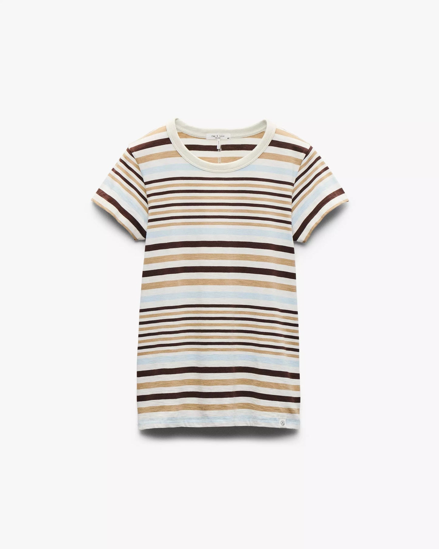 Rag & Bone - Slub Stripe Tee in Ivory multi