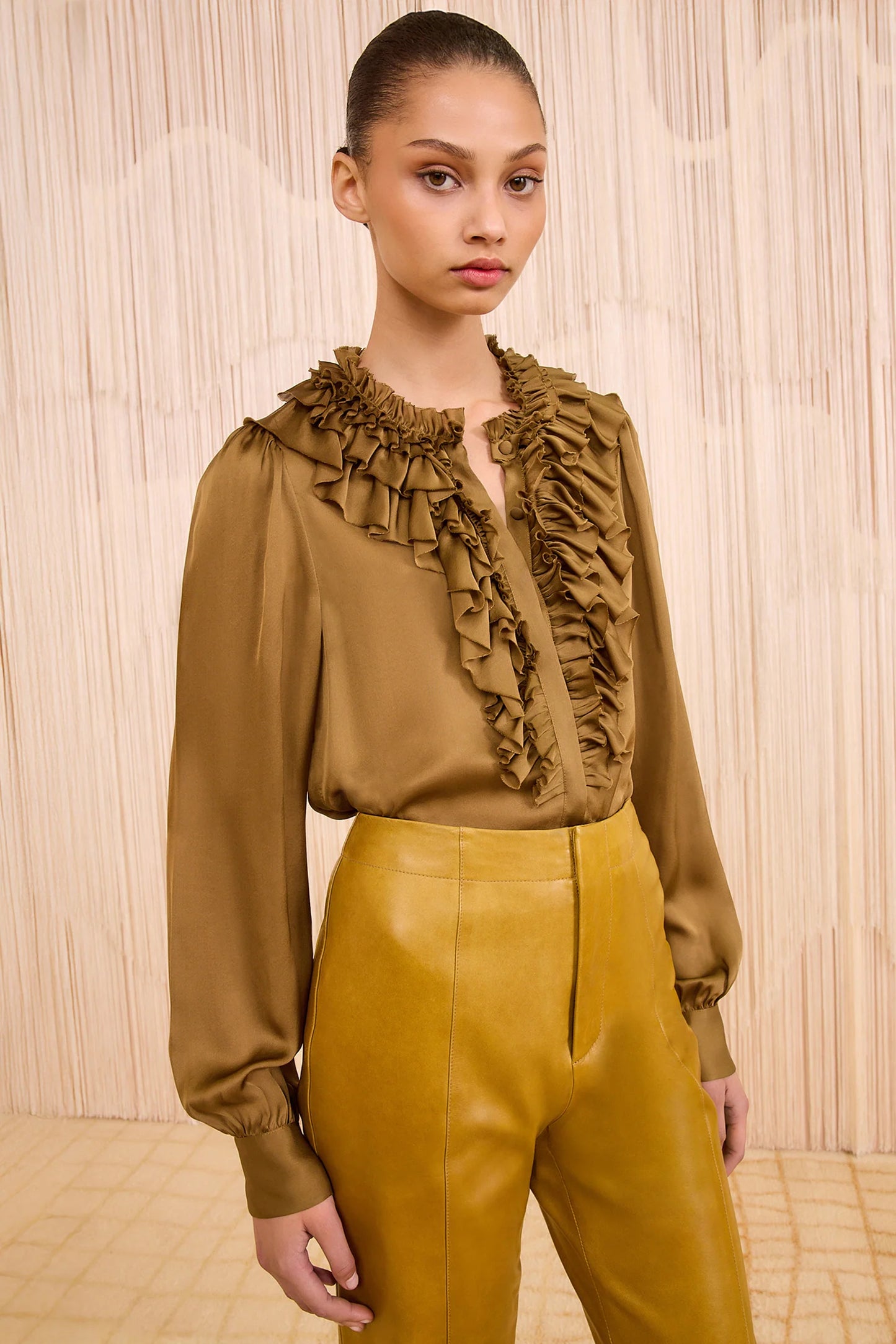 Ulla Johnson - Rouen silk blouse in willow