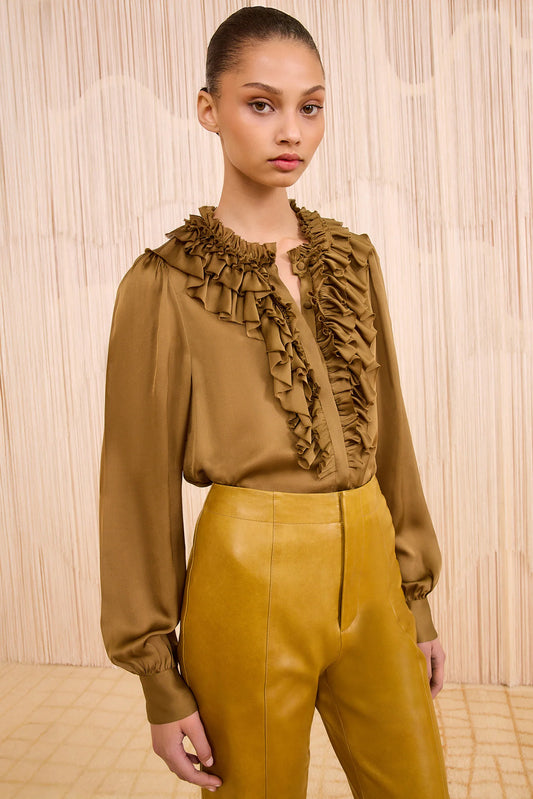 Ulla Johnson - Rouen silk blouse in willow