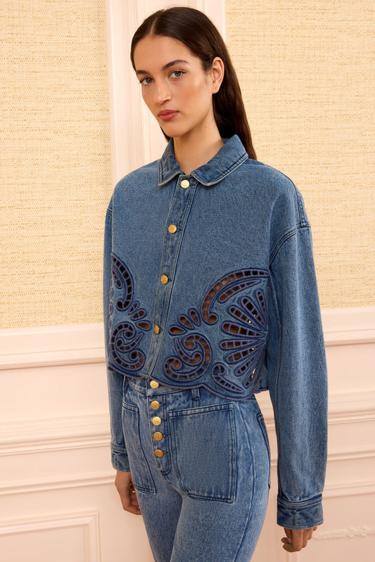 Ulla Johnson - Bobbi Jacket with eyelet in river