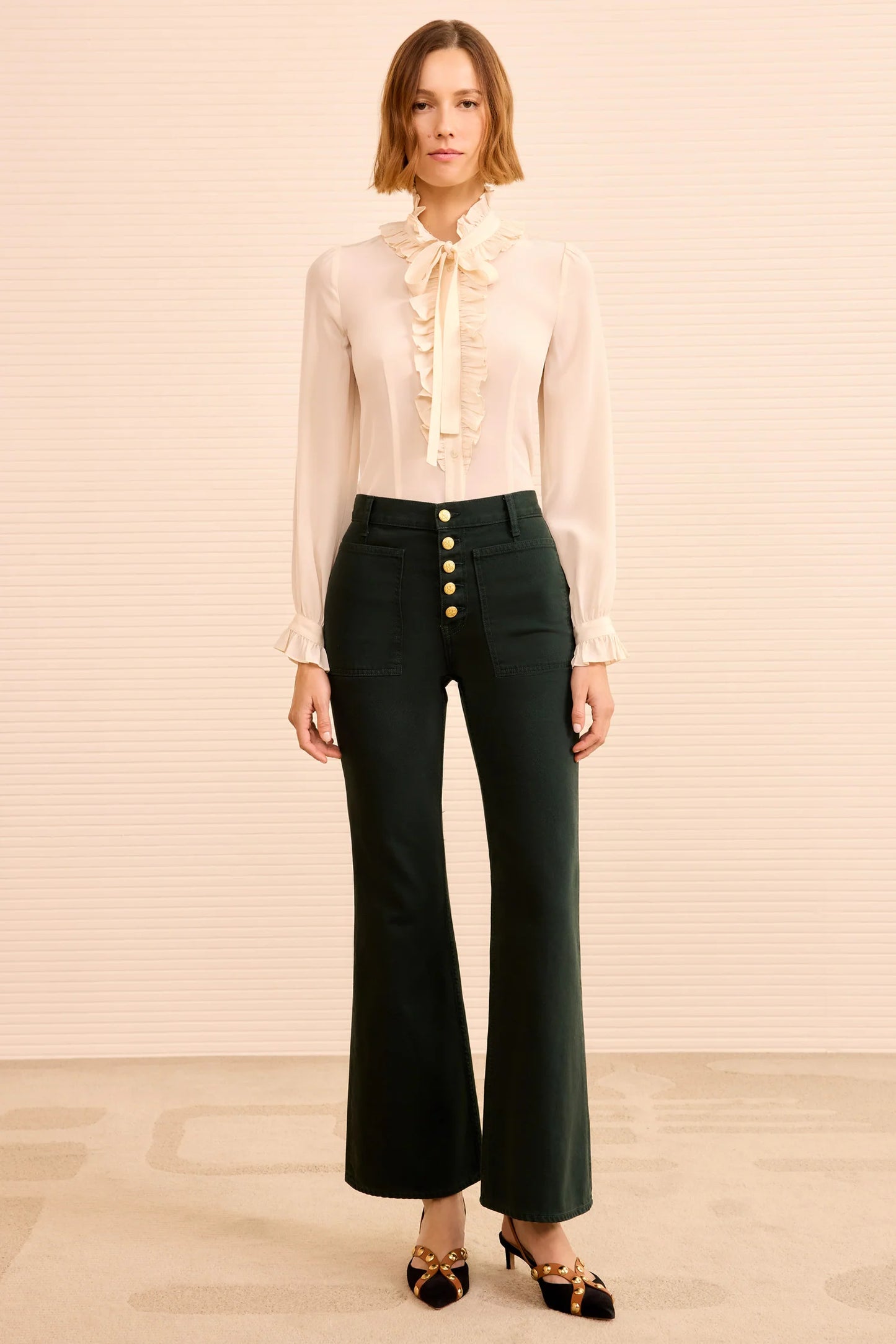 Ulla Johnson - Lou Button Up Jean in Hunter