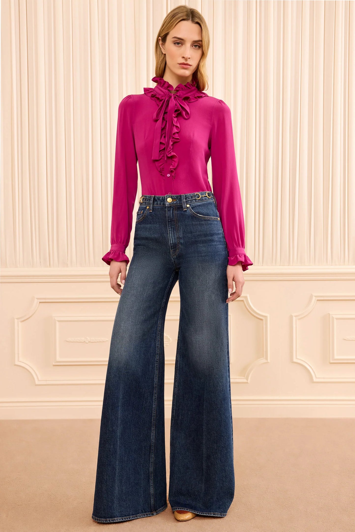 Ulla Johnson - Stretch Valory Flare jean in nile wash