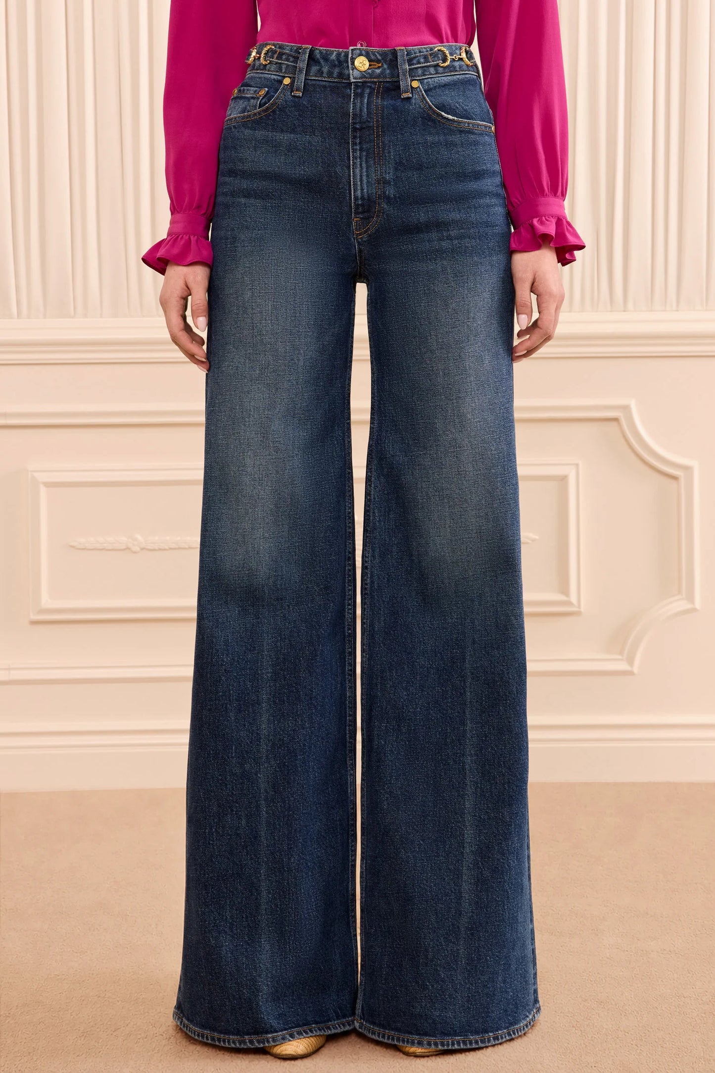 Ulla Johnson - Stretch Valory Flare jean in nile wash