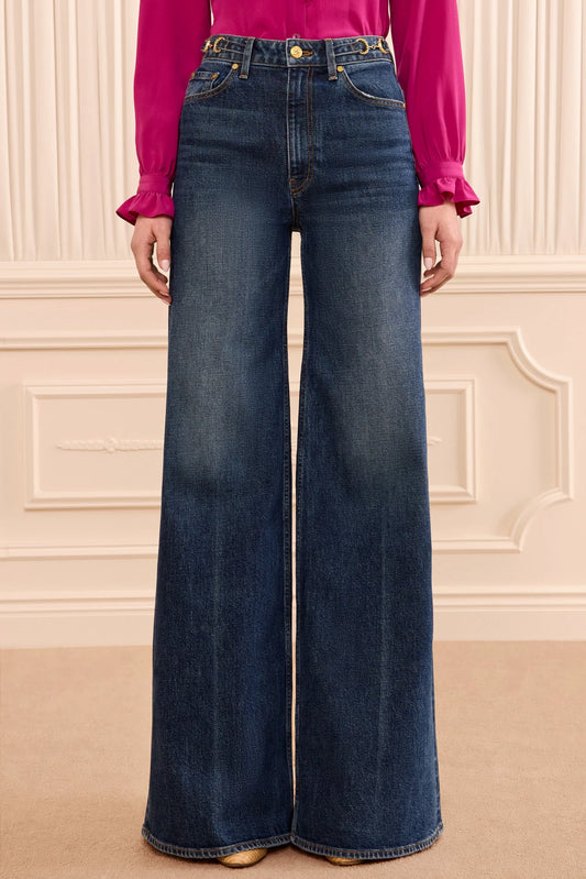 Ulla Johnson - Stretch Valory Flare jean in nile wash