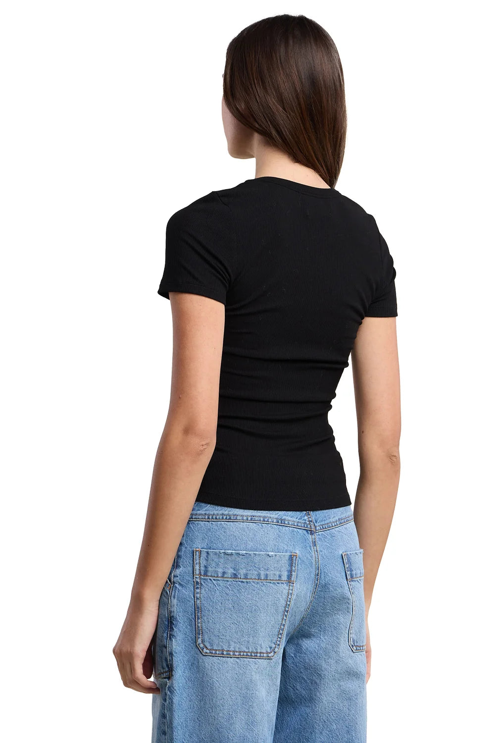 Velvet - Adley Short Sleeve Crewneck in Black