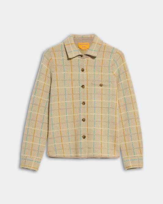 Guest in Residence - Dylan Plaid Shirt in Taupe Combo