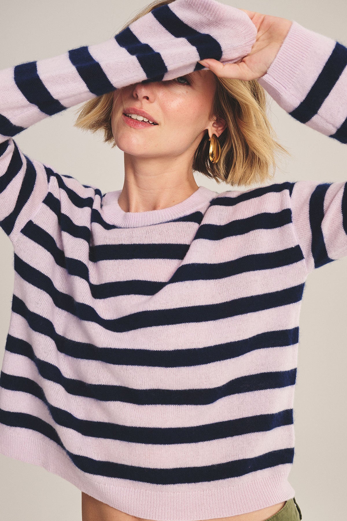 Velvet - Agnese L/S crew sweater in lilac