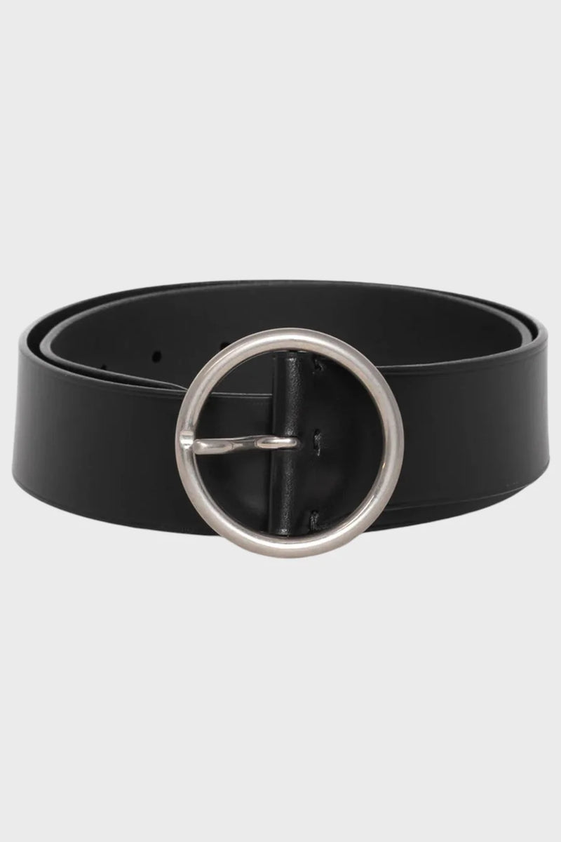 Nili Lotan - Avery Belt in Black with Antique Silver Buckle