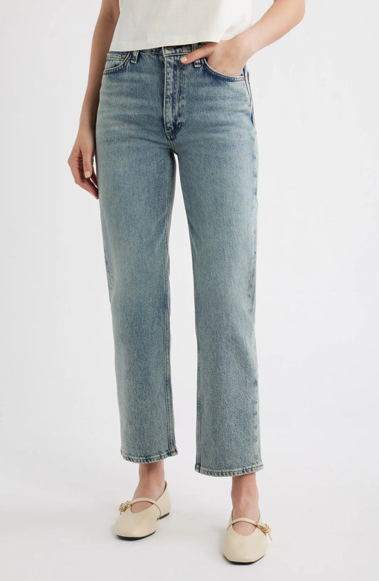 Rag & Bone - Harlow Mid rise jean ankle straight in Amity wash