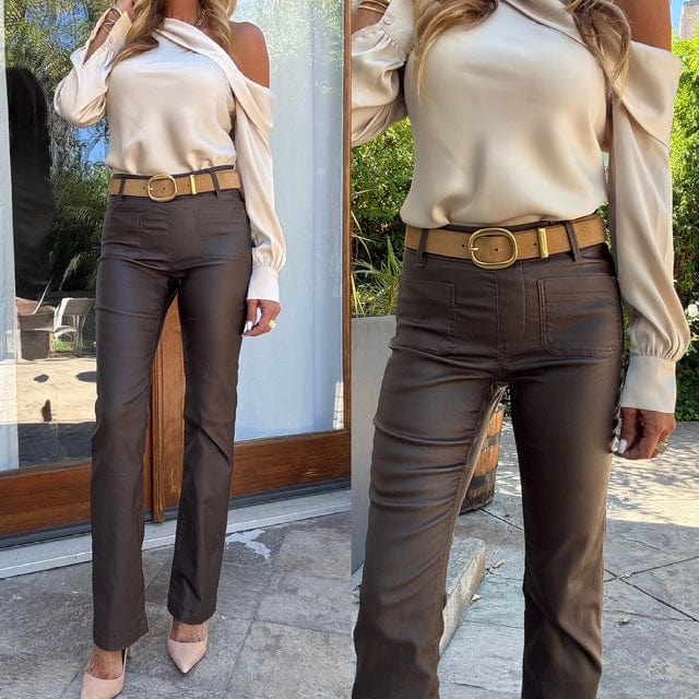 Bevy Flog - Jerome pant in Brown vegan