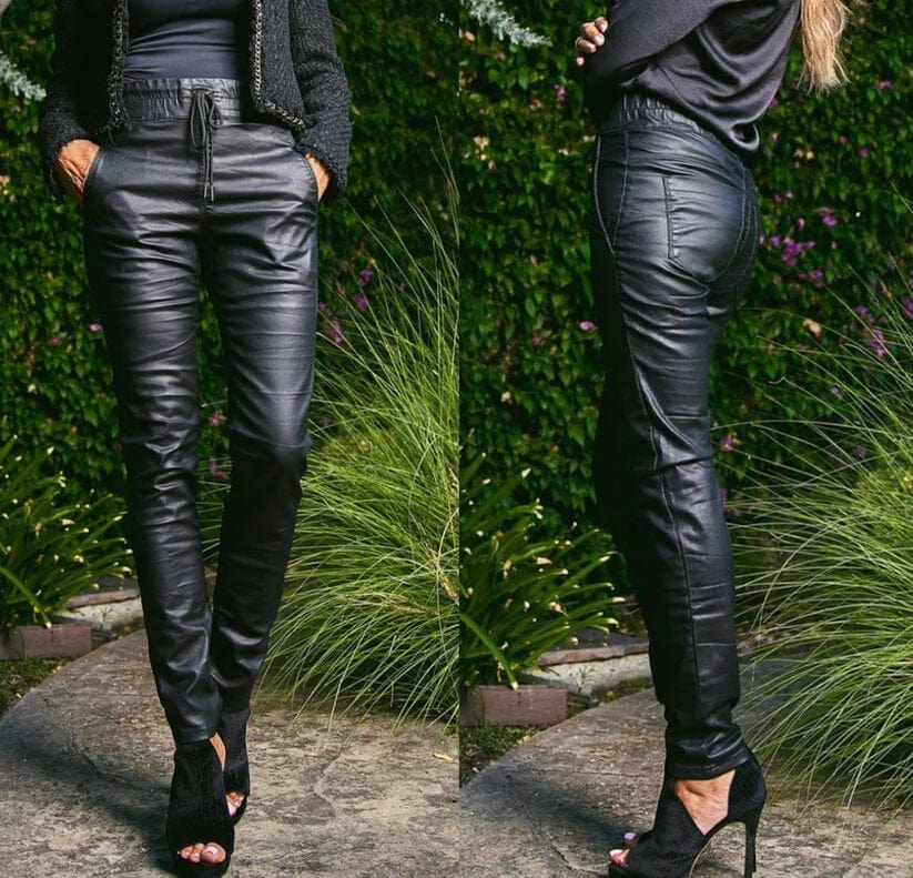 Bevy Flog Pants Bevy Flog - Shely pants in Black Vegan leather