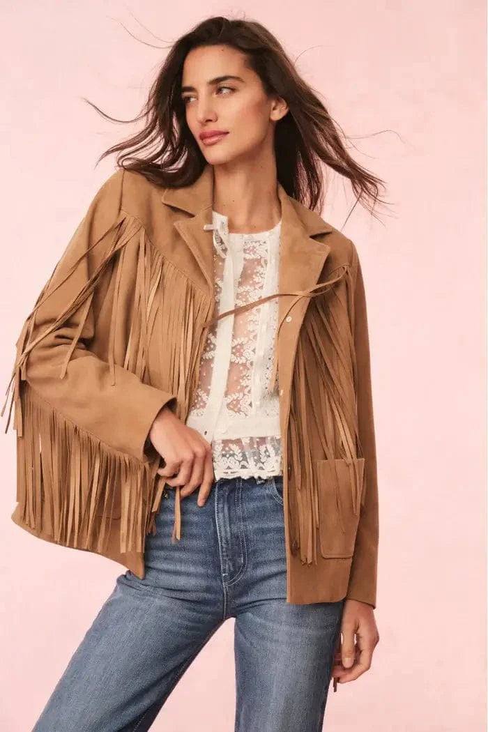 Love Shack Fancy - Geraline Jacket in Camel