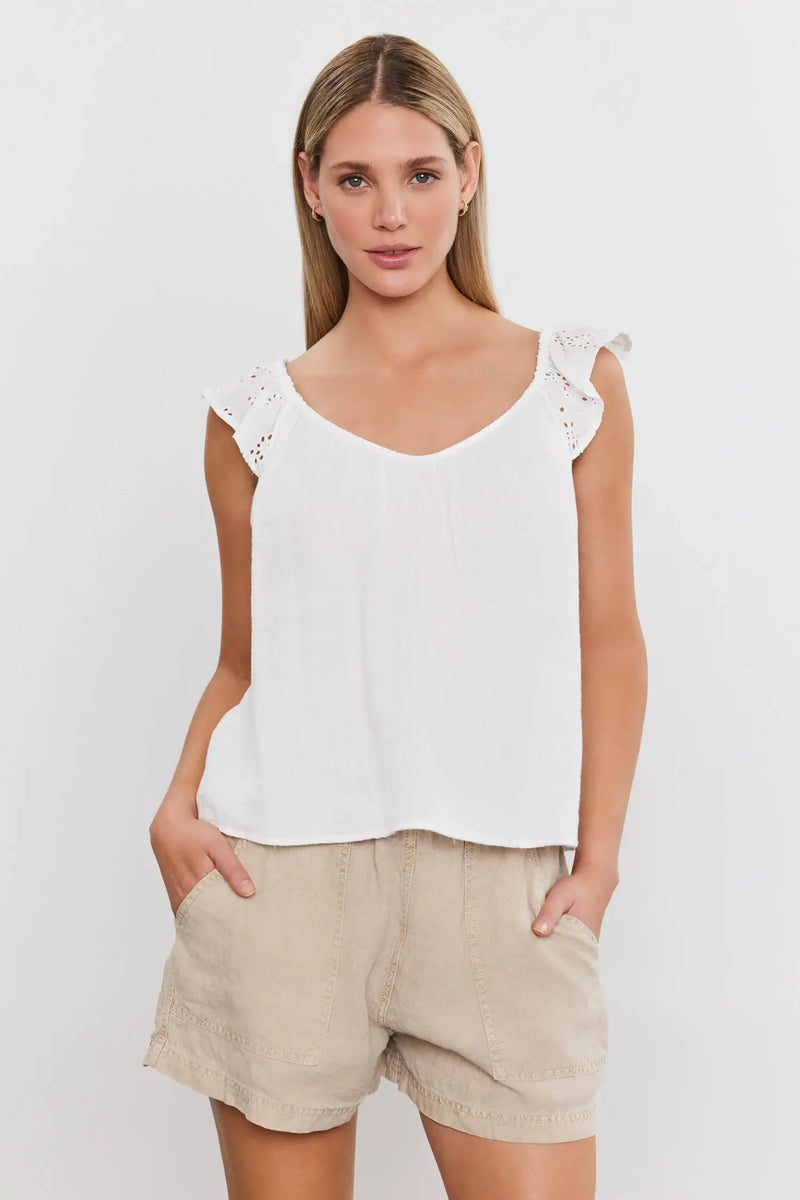 Velvet - Stella top in off white