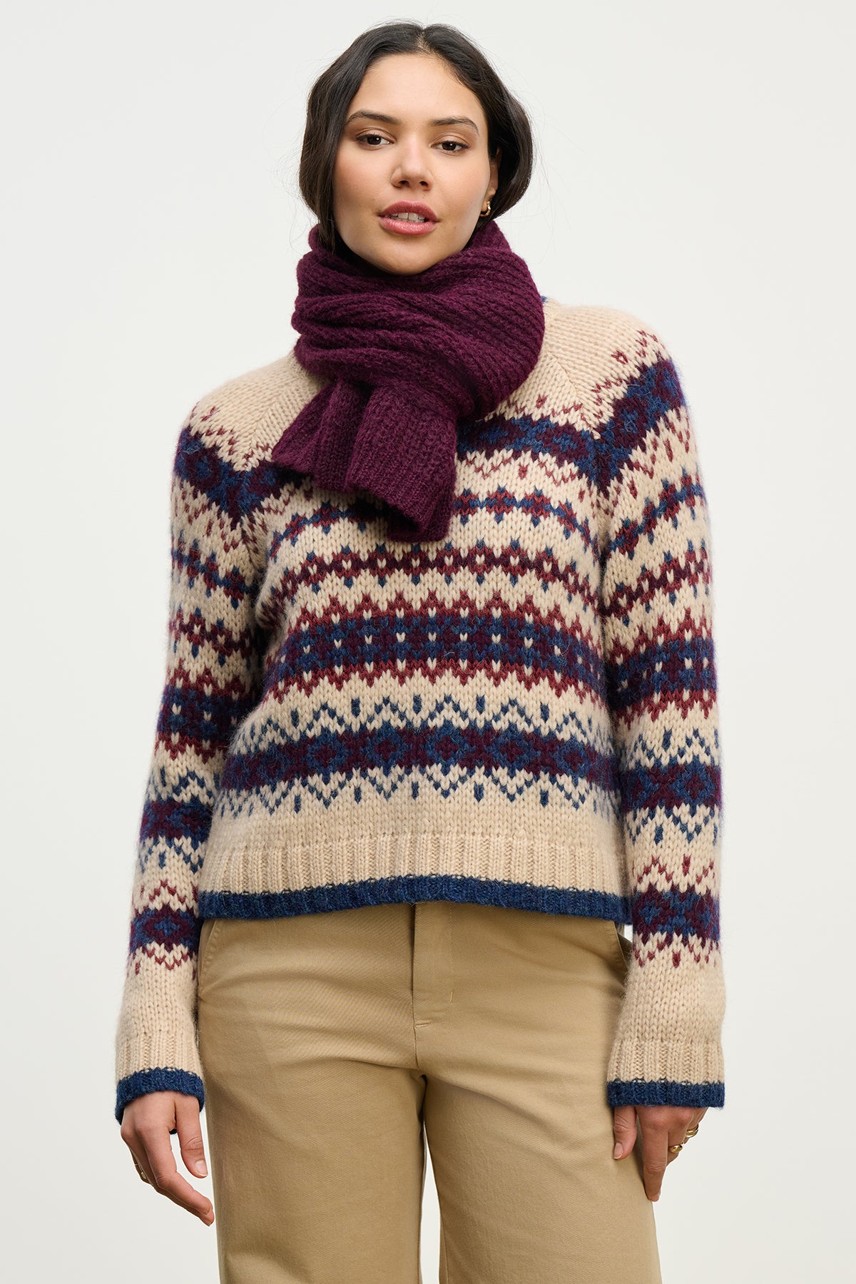 Velvet - Luca Scarf in blackberry