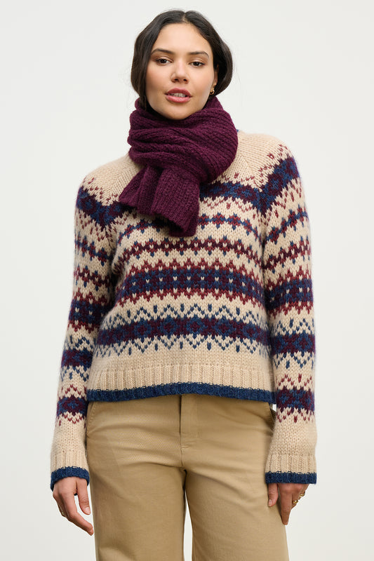 Velvet - Luca Scarf in blackberry