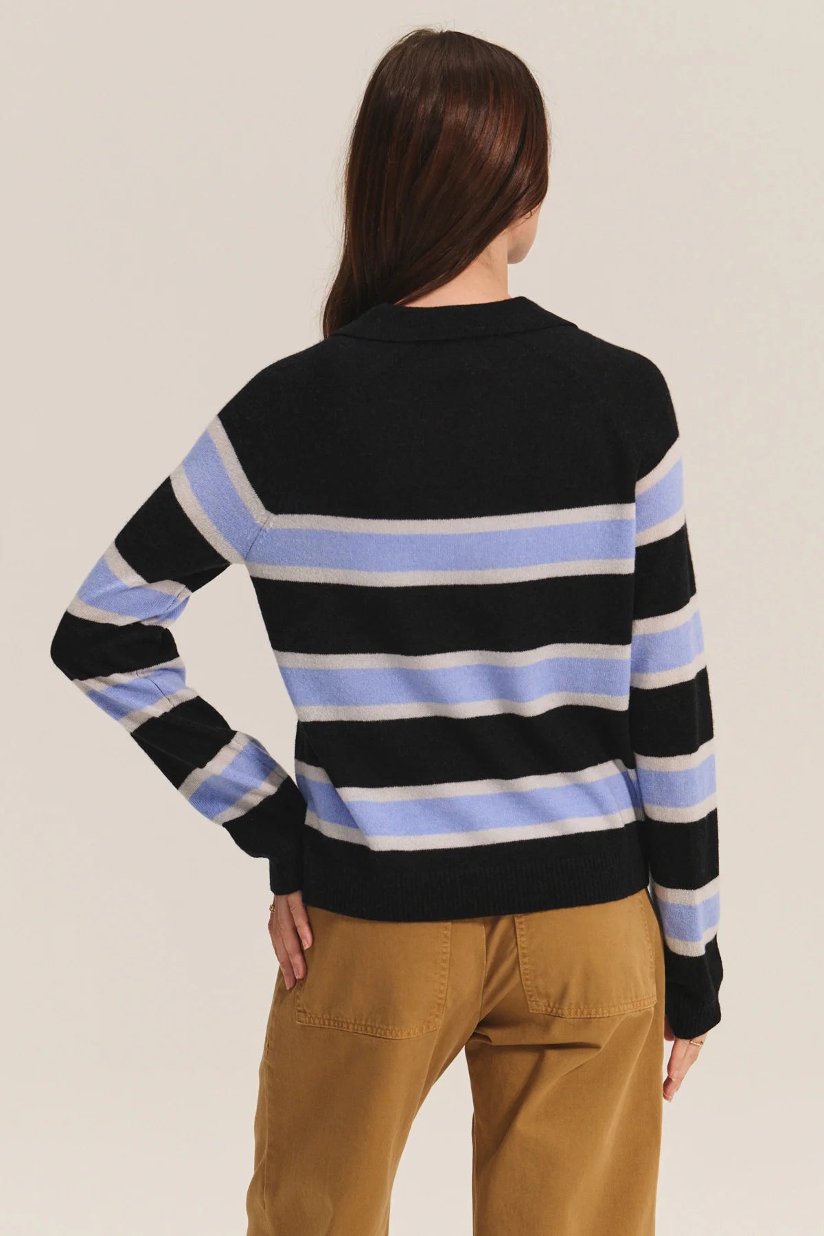 Velvet - Everlake sweater polo in multi blue