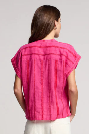 Velvet - Tallulah top in Pink red