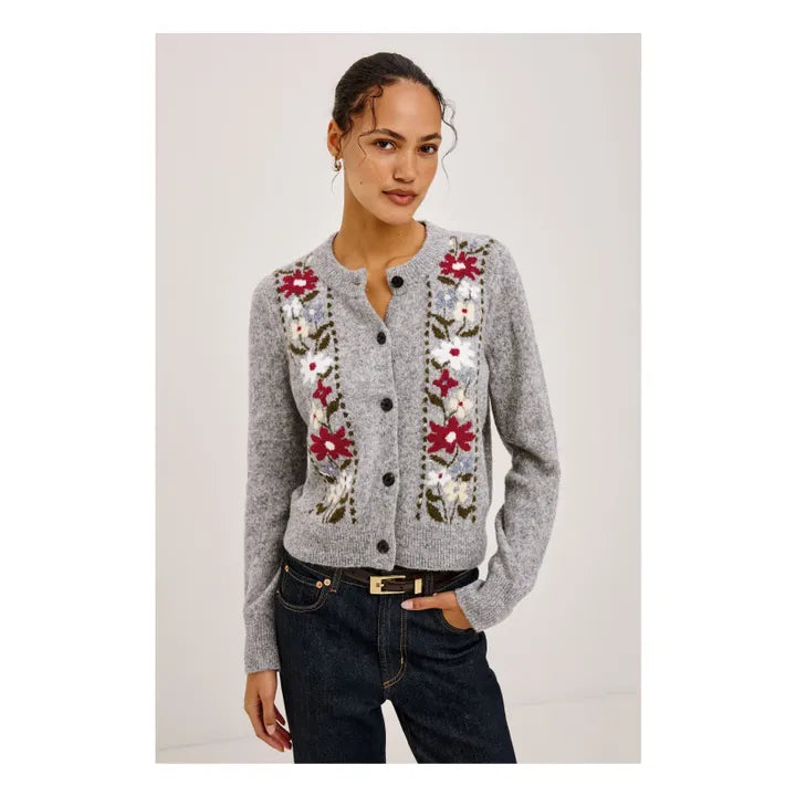 Rails - Millie sweater in grey flora