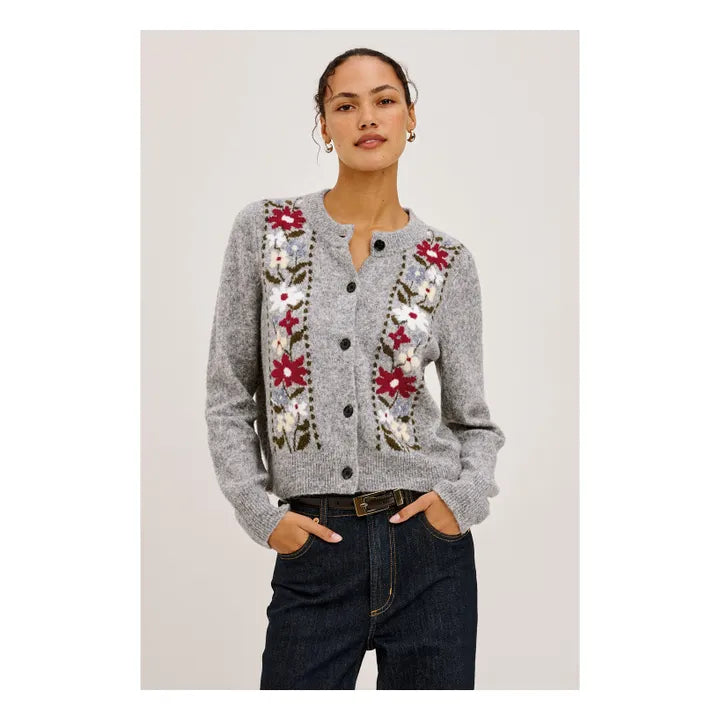 Rails - Millie sweater in grey flora