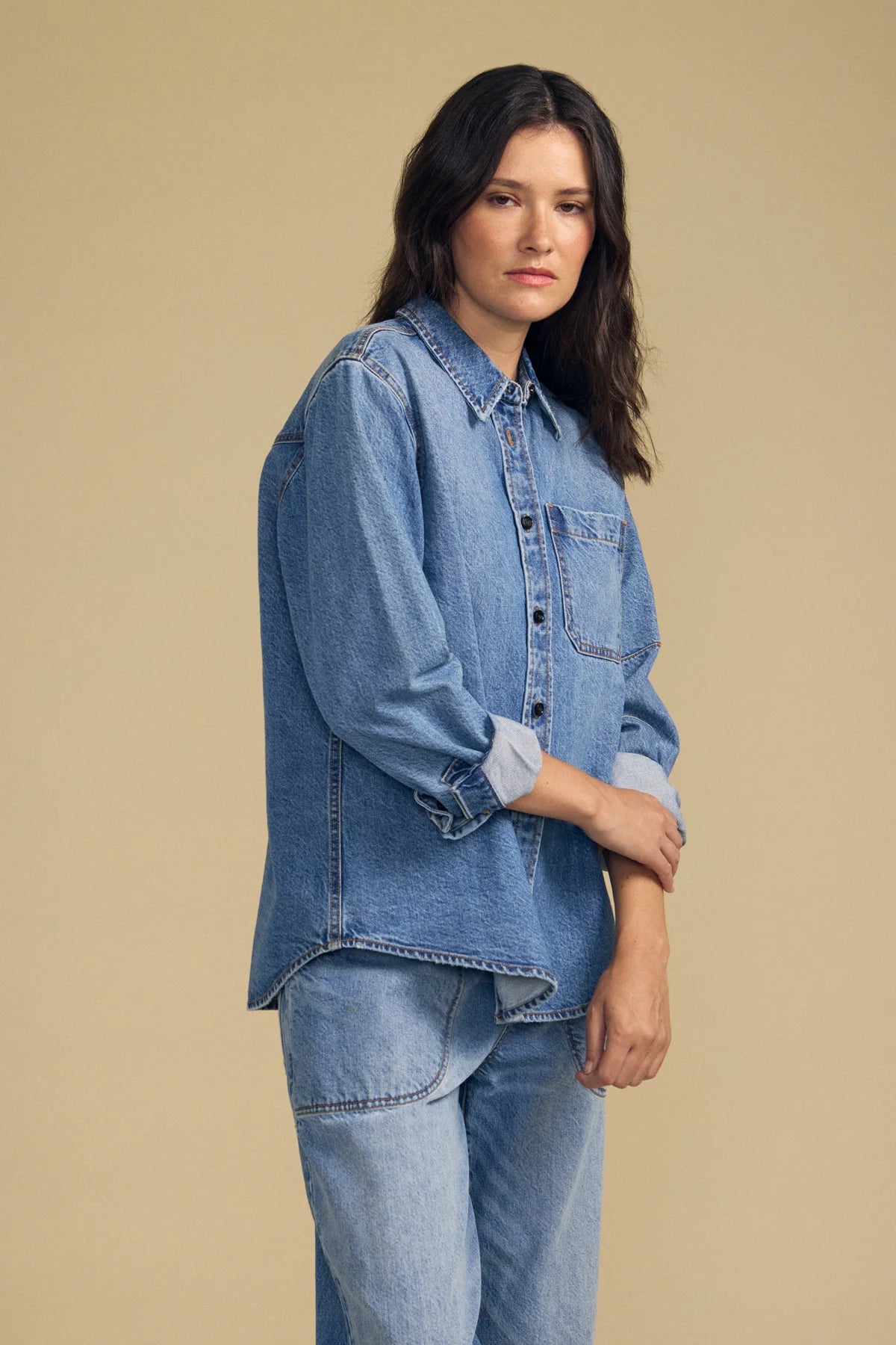 Velvet - Clementine denim shirt