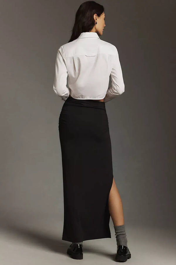 Velvet - Hilton Long Skirt in Black