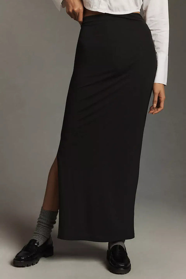 Velvet - Hilton Long Skirt in Black