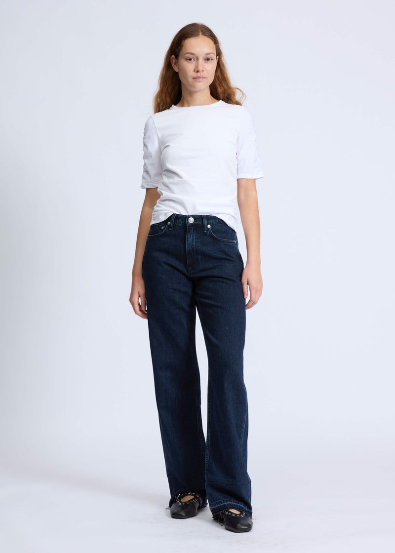 Rag & Bone - Juliet Shirred SS Tee in White