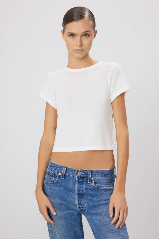 Eterne - Short Sleeve Baby Tee in Ivory
